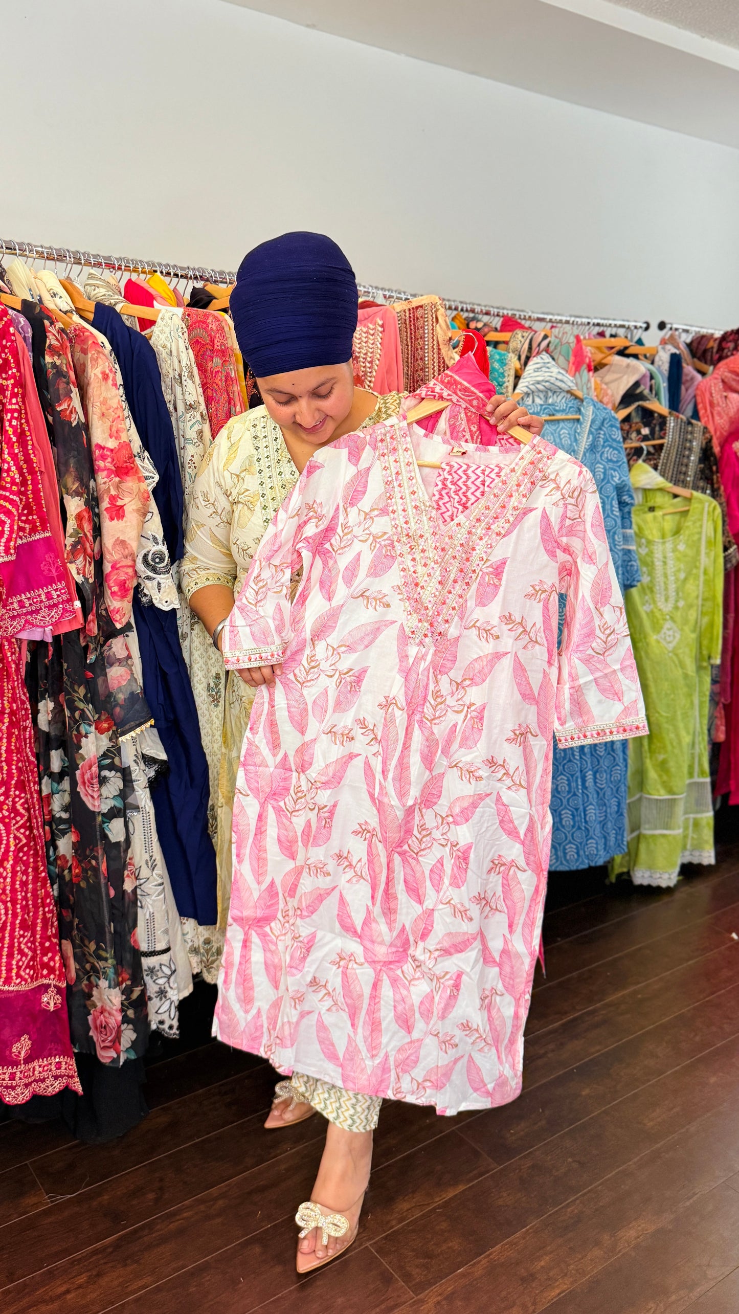 Pure cotton A-line suit