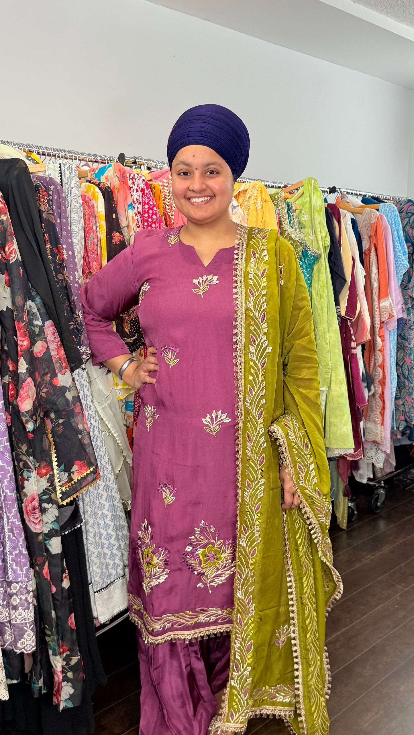 Pure organza salwar suit