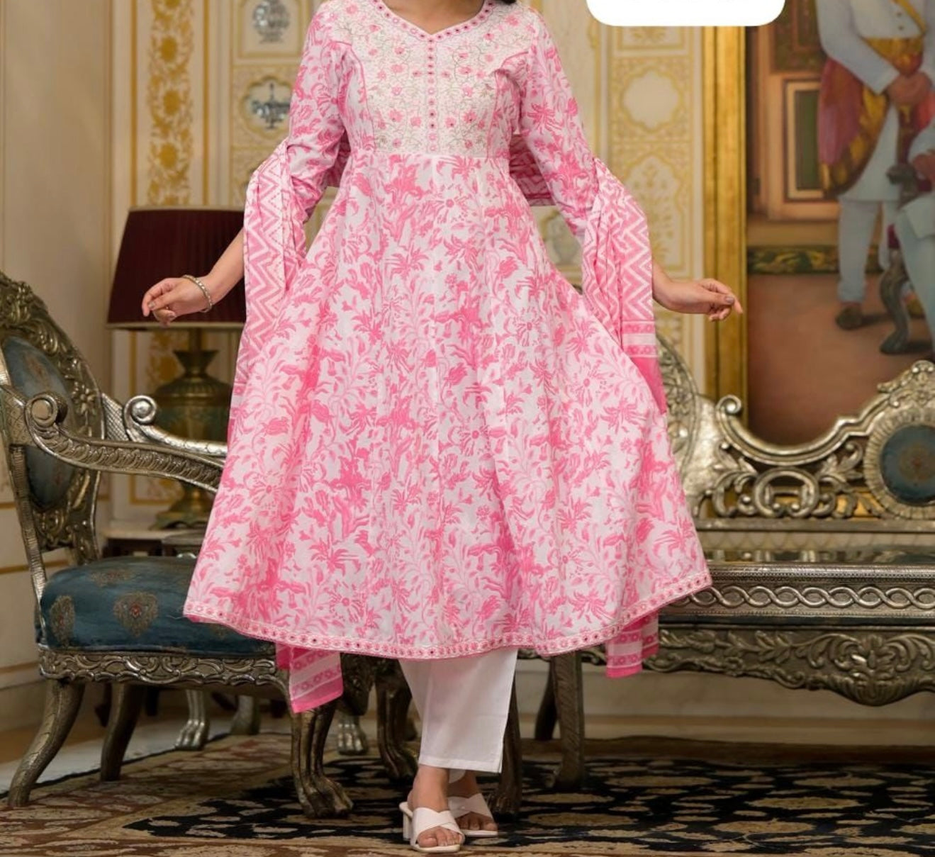 Pure cotton anarkali