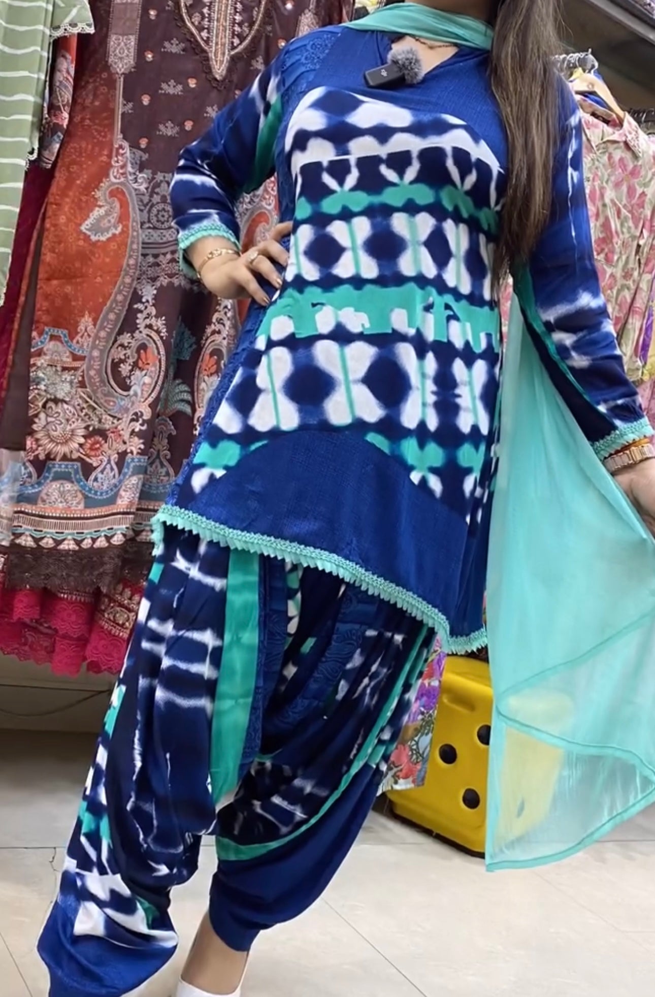 Printed rayon salwar suit