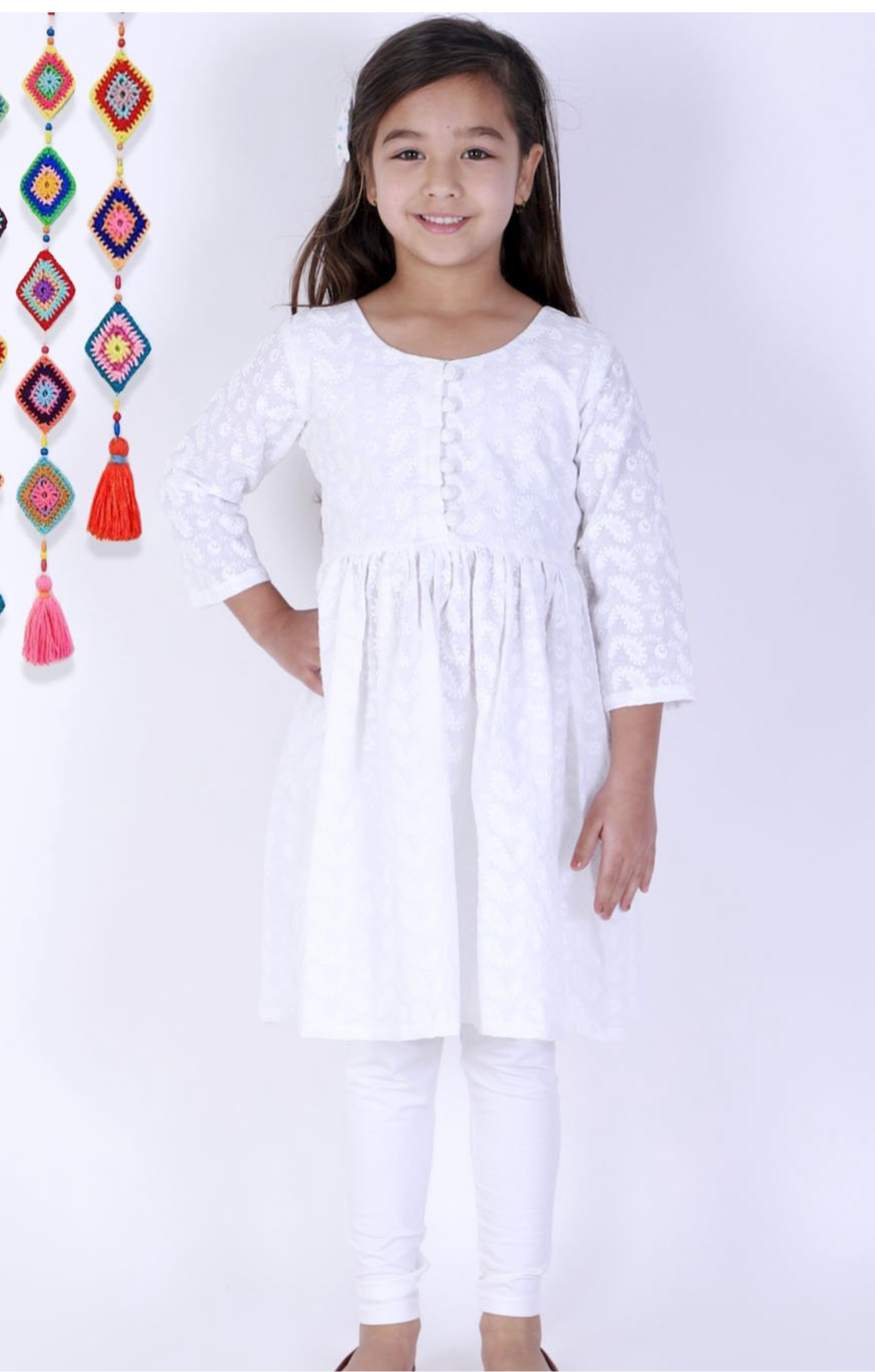 Kids pure cotton frock suit