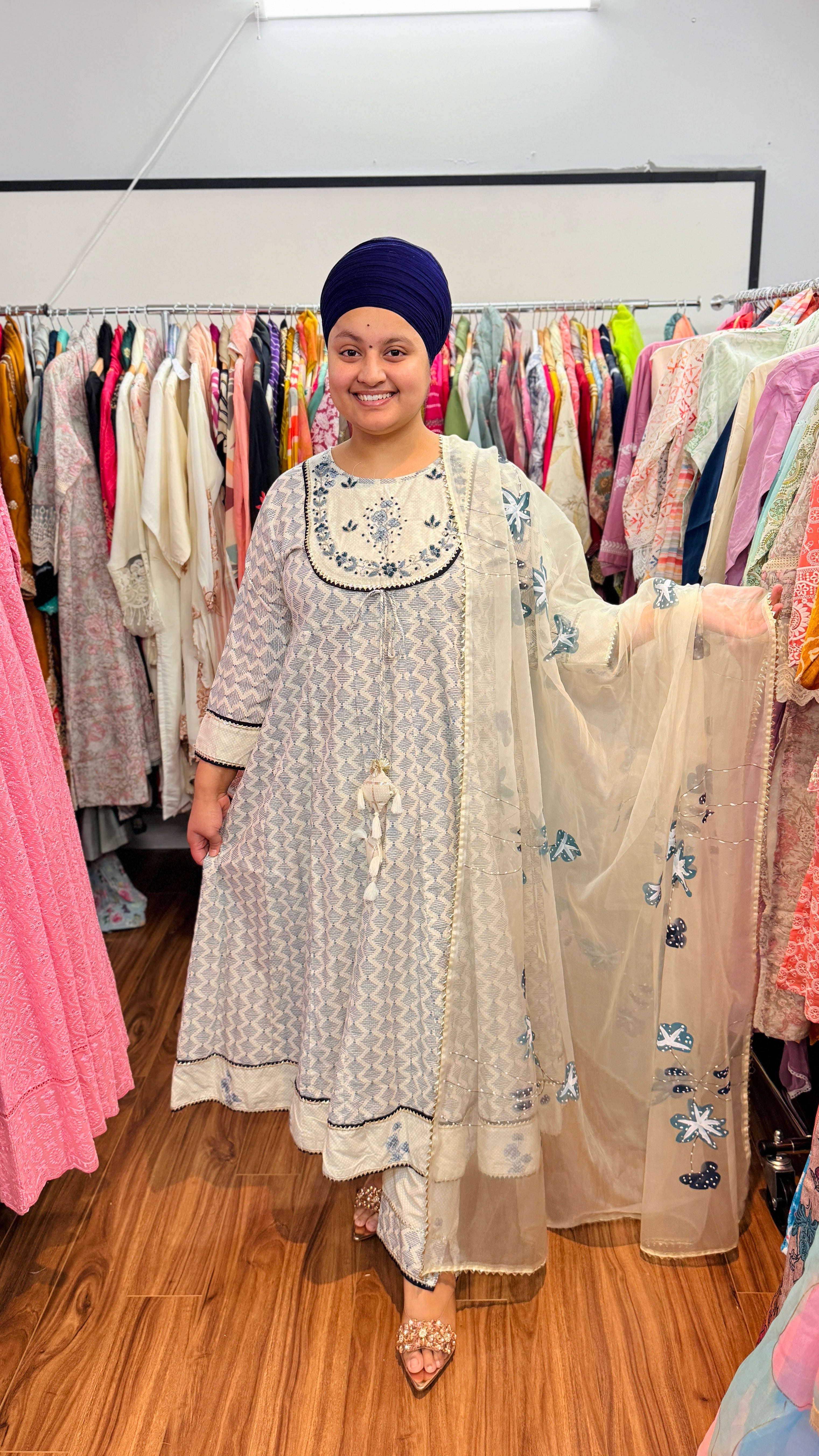 Pure cotton anarkali suit