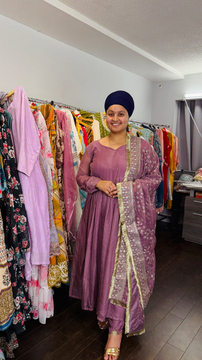 Heavy duptta frock suit