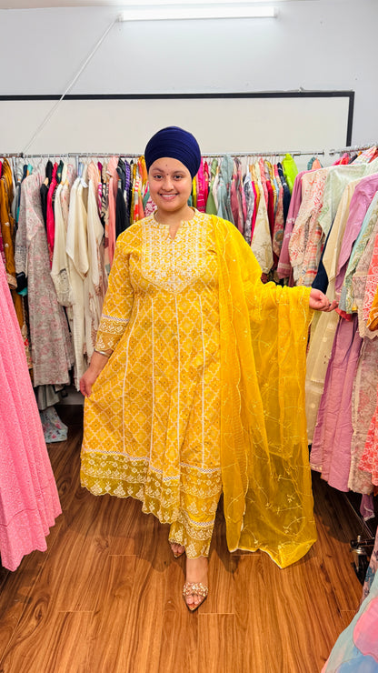 Pure cotton anarkali suit