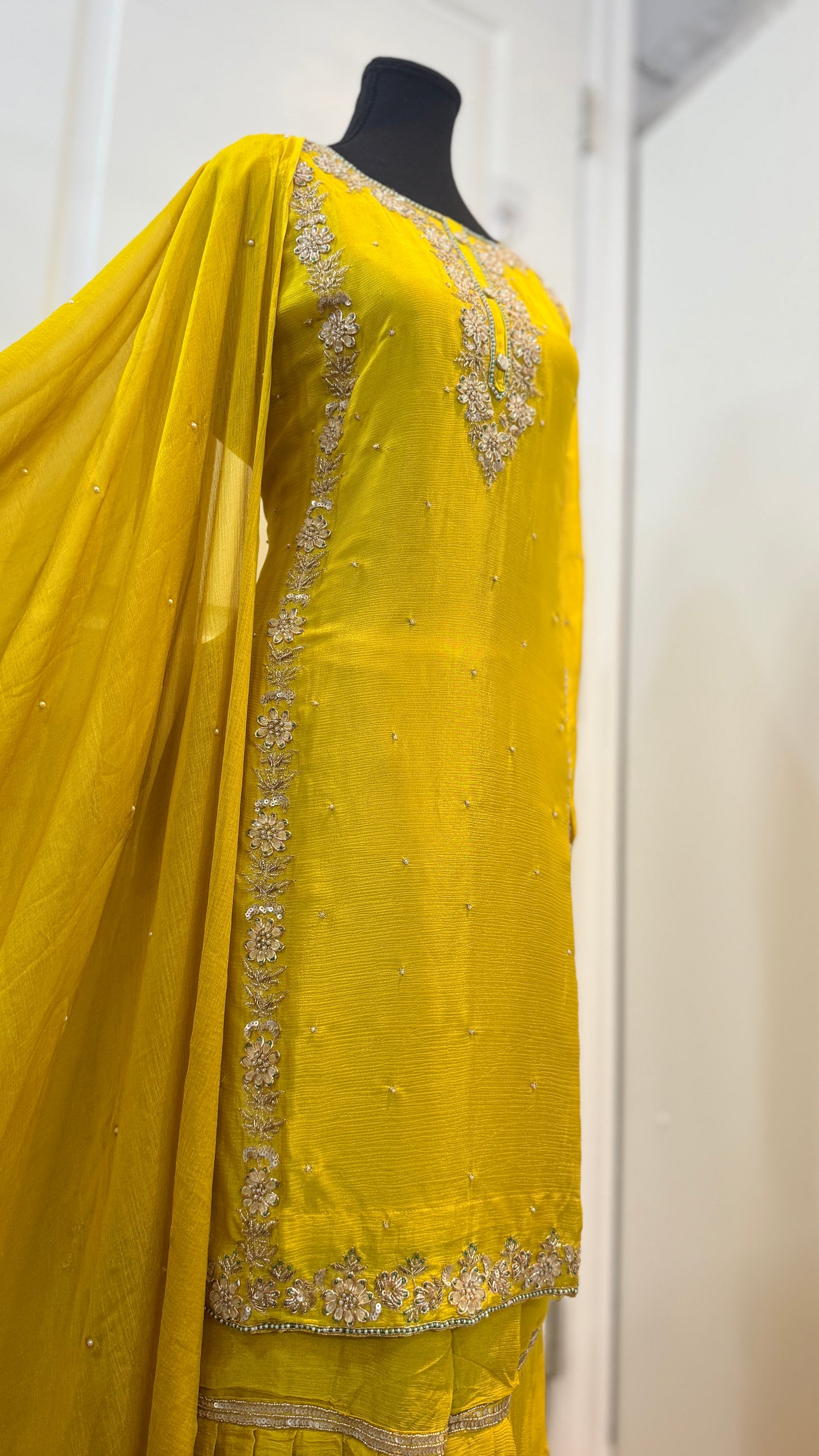 Pure chinnon garara suit