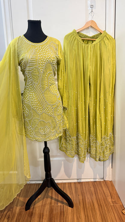 Chinnon full handwork sharara suit