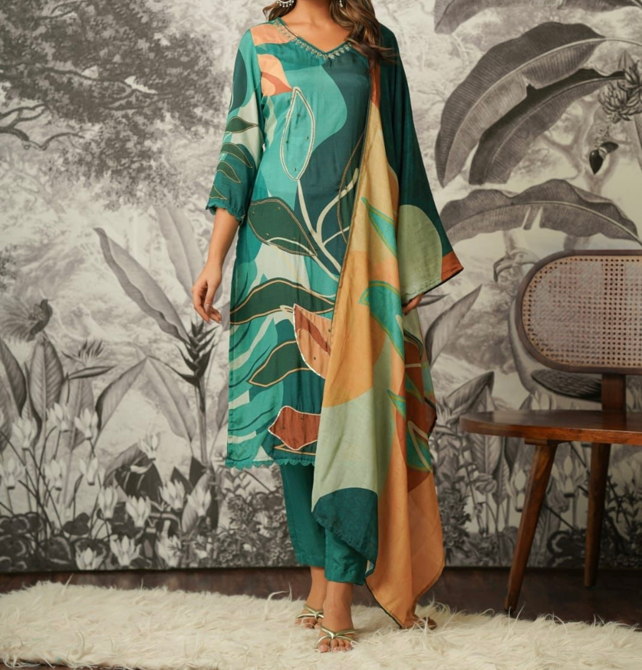Pure muslin suit