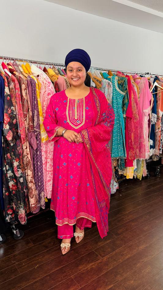 Rayon anarkali suit