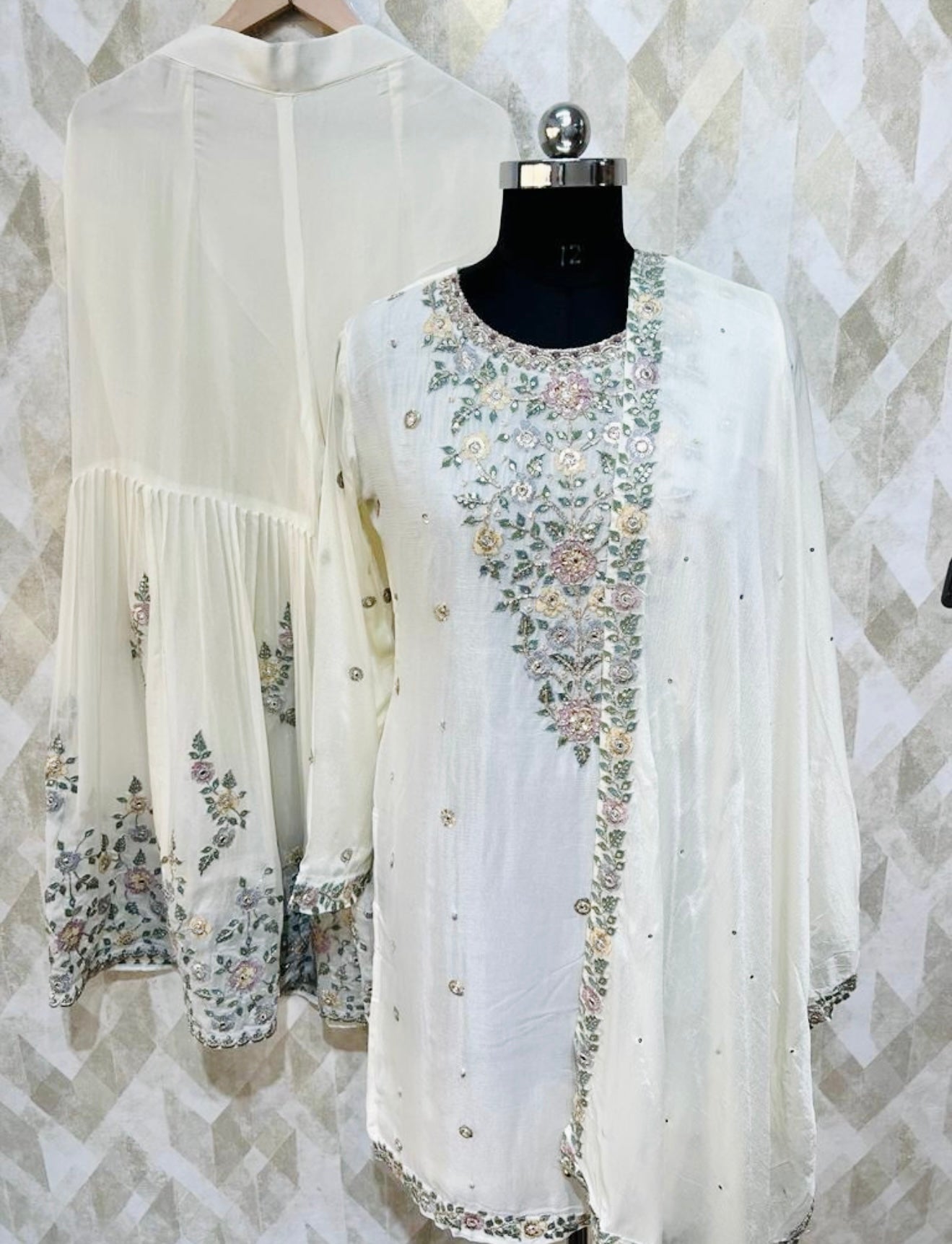 Pure chinnon garara suit