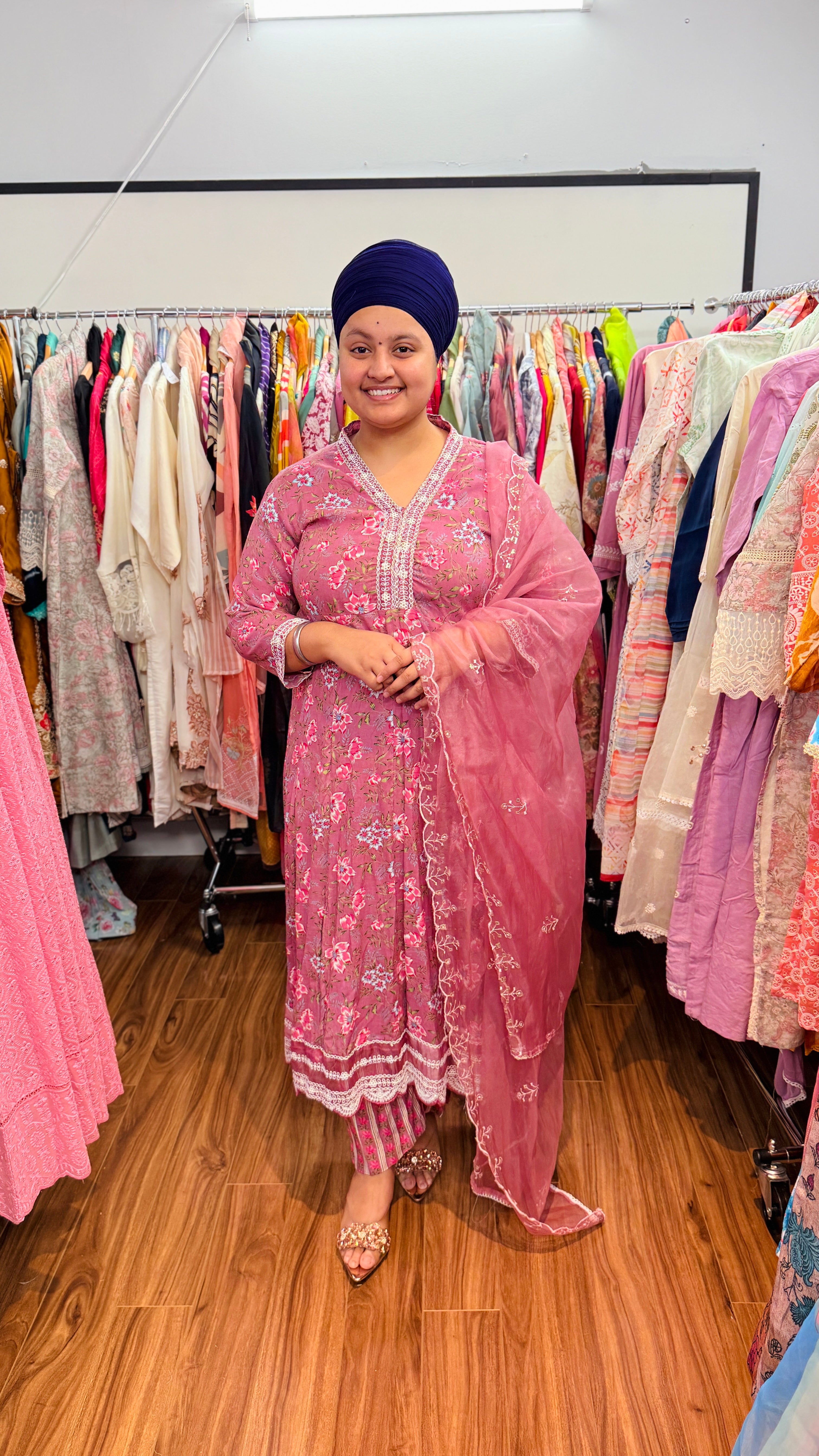 Floral anarkali suit