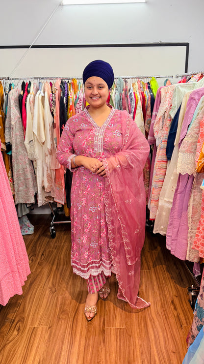 Floral anarkali suit