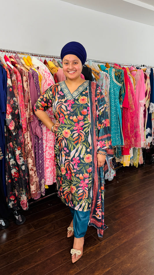 Printed suit
