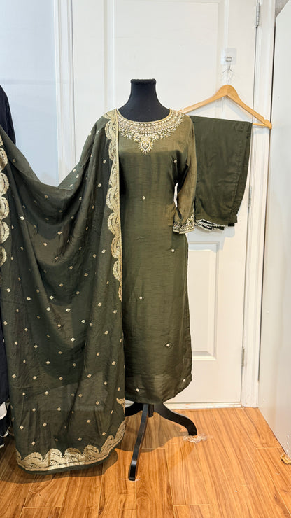 Silk elegant suit