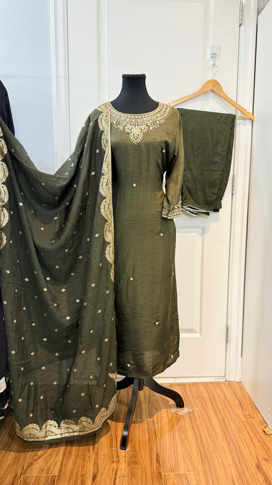 Silk elegant suit