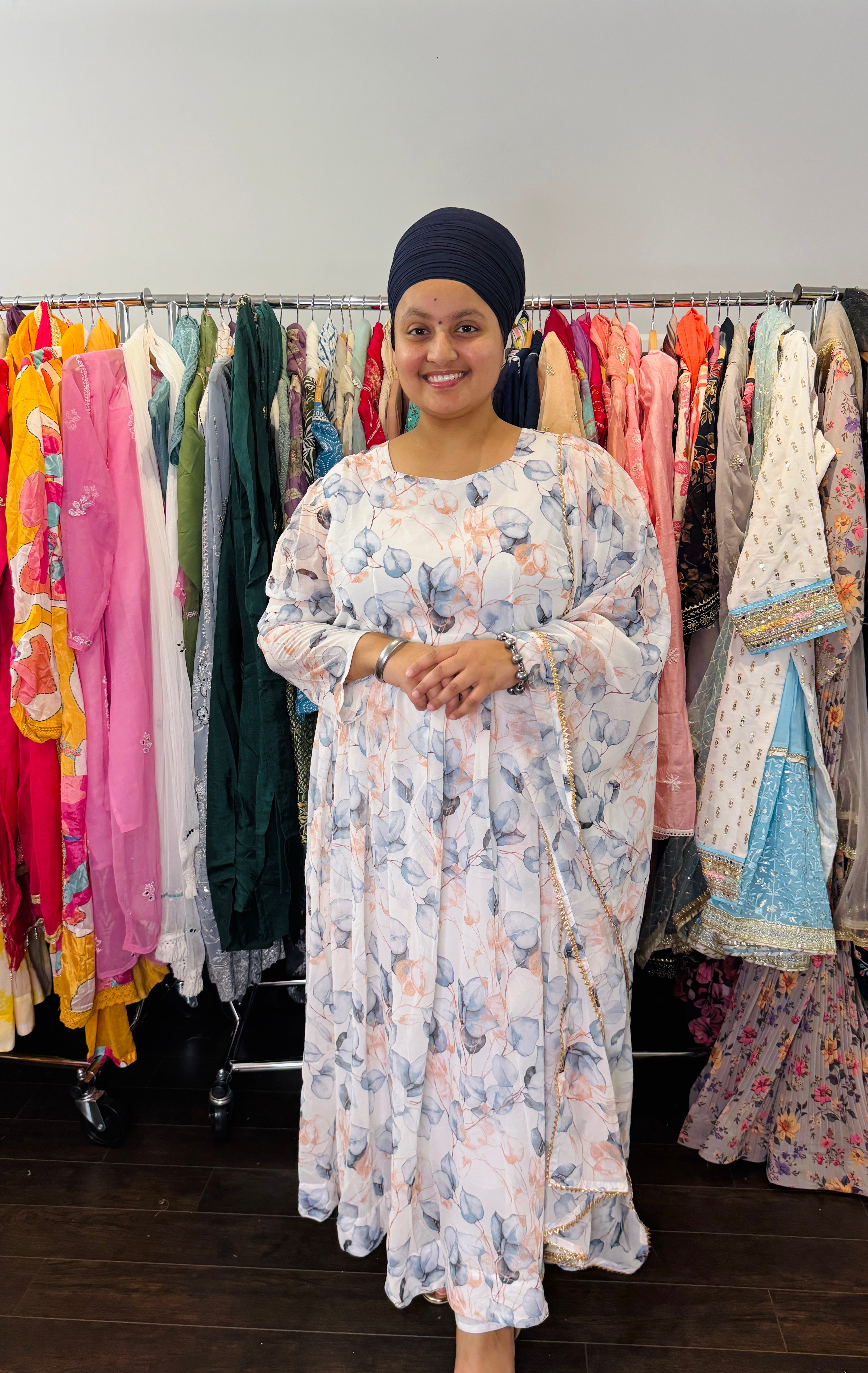 Printed frock suit