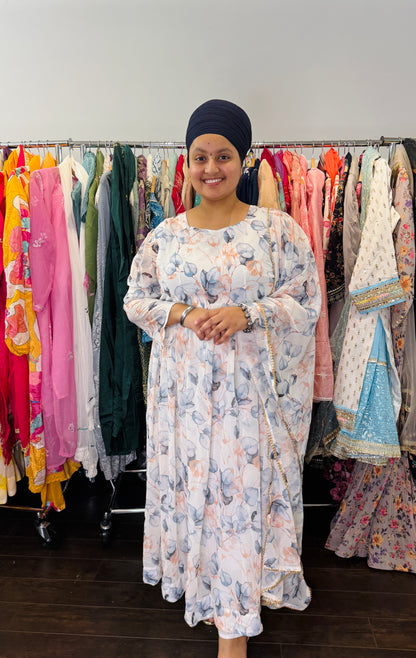 Printed frock suit