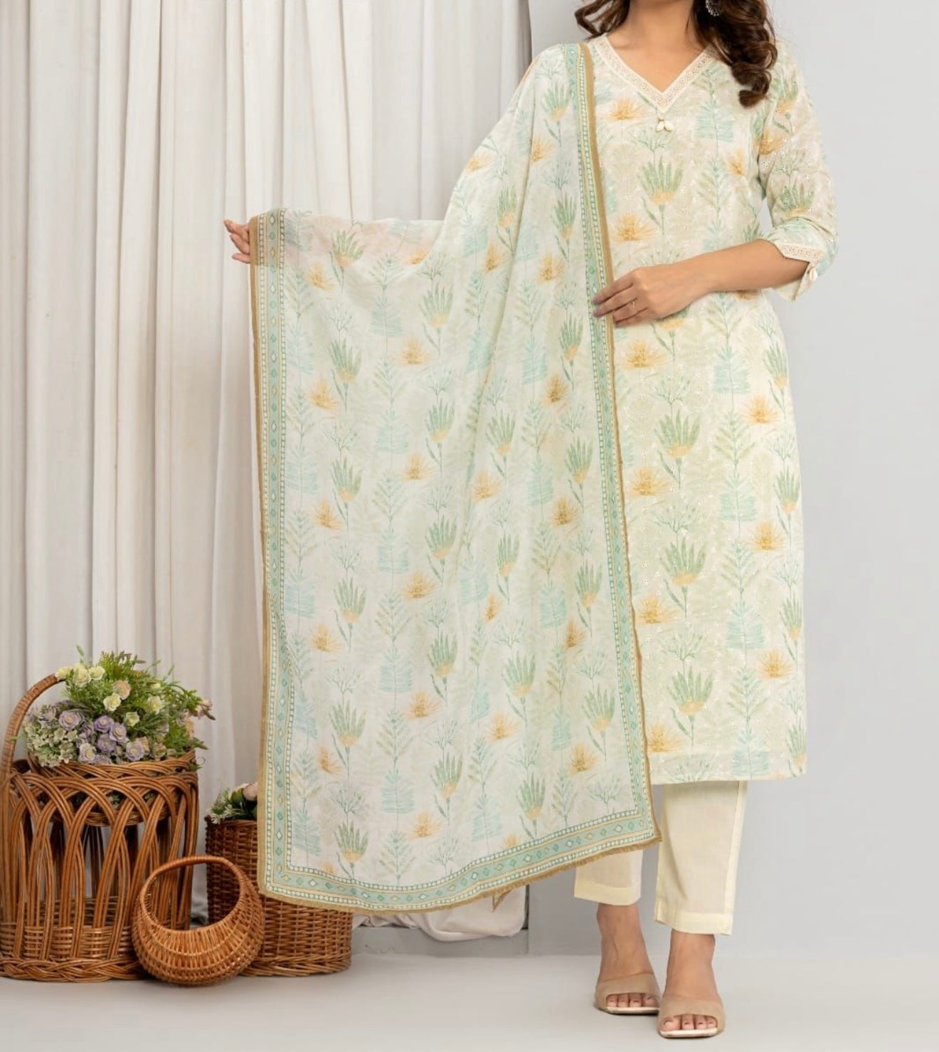 Pure cotton suit
