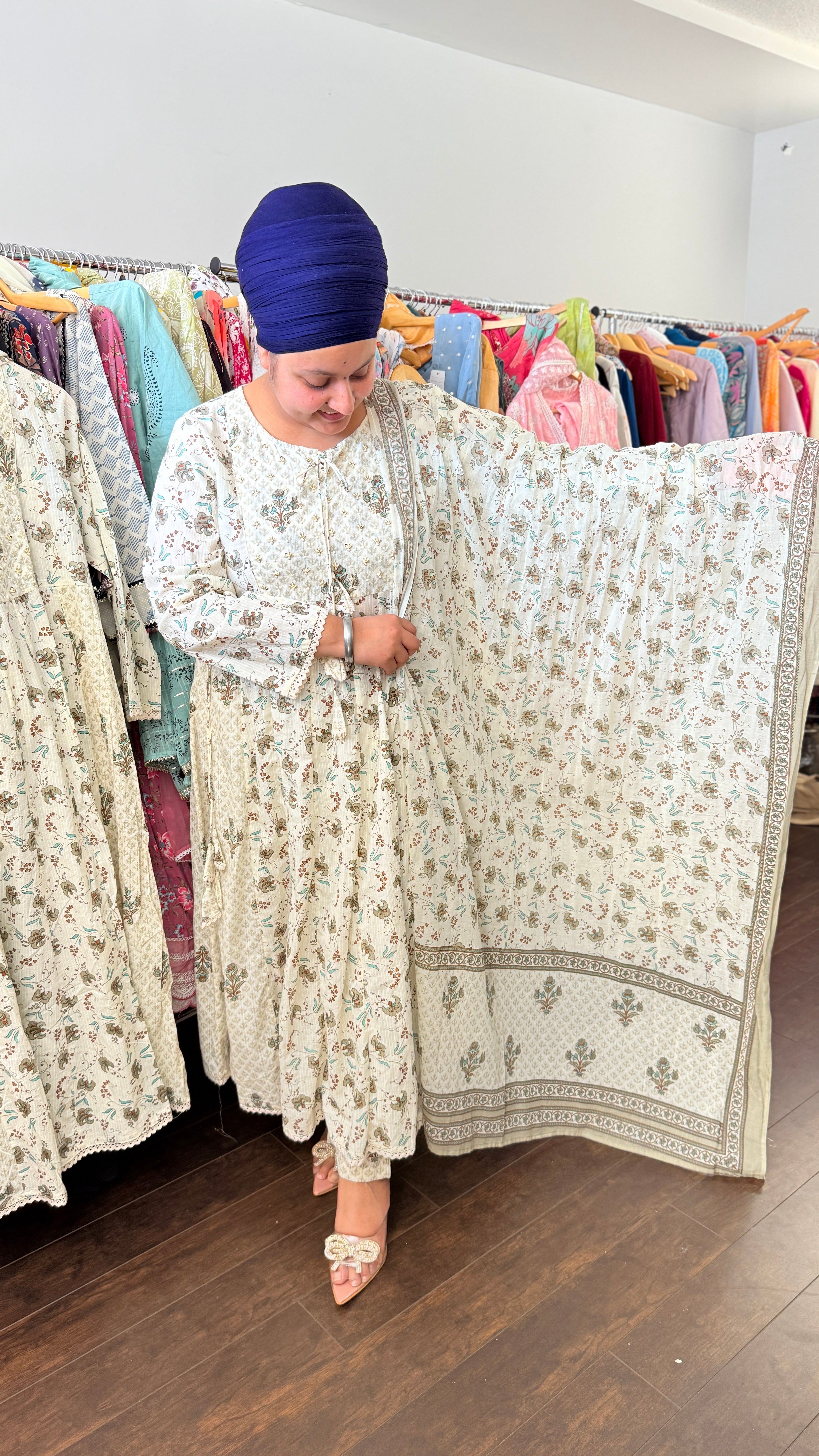 Pure cotton anarkali suit
