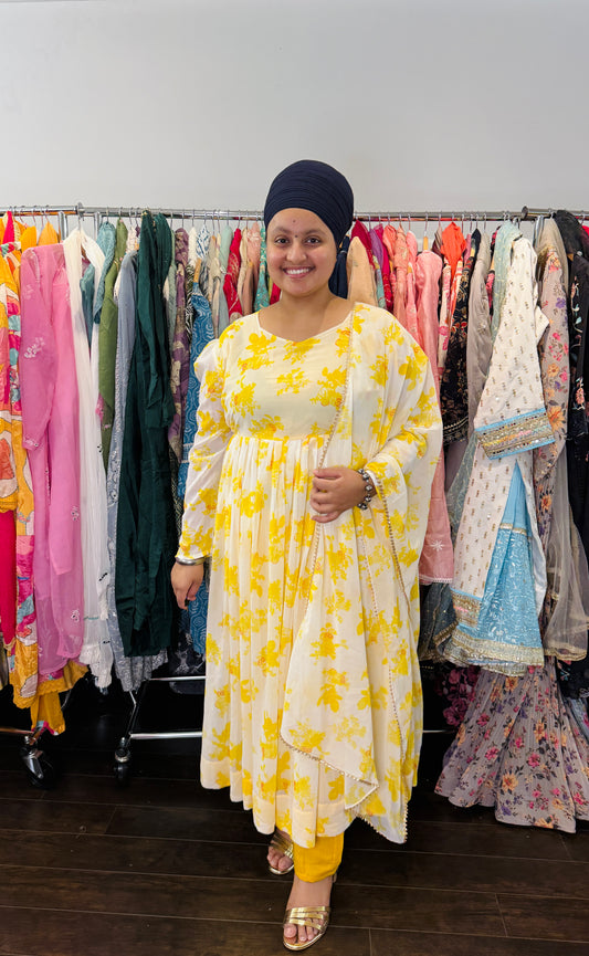 Floral frock suit