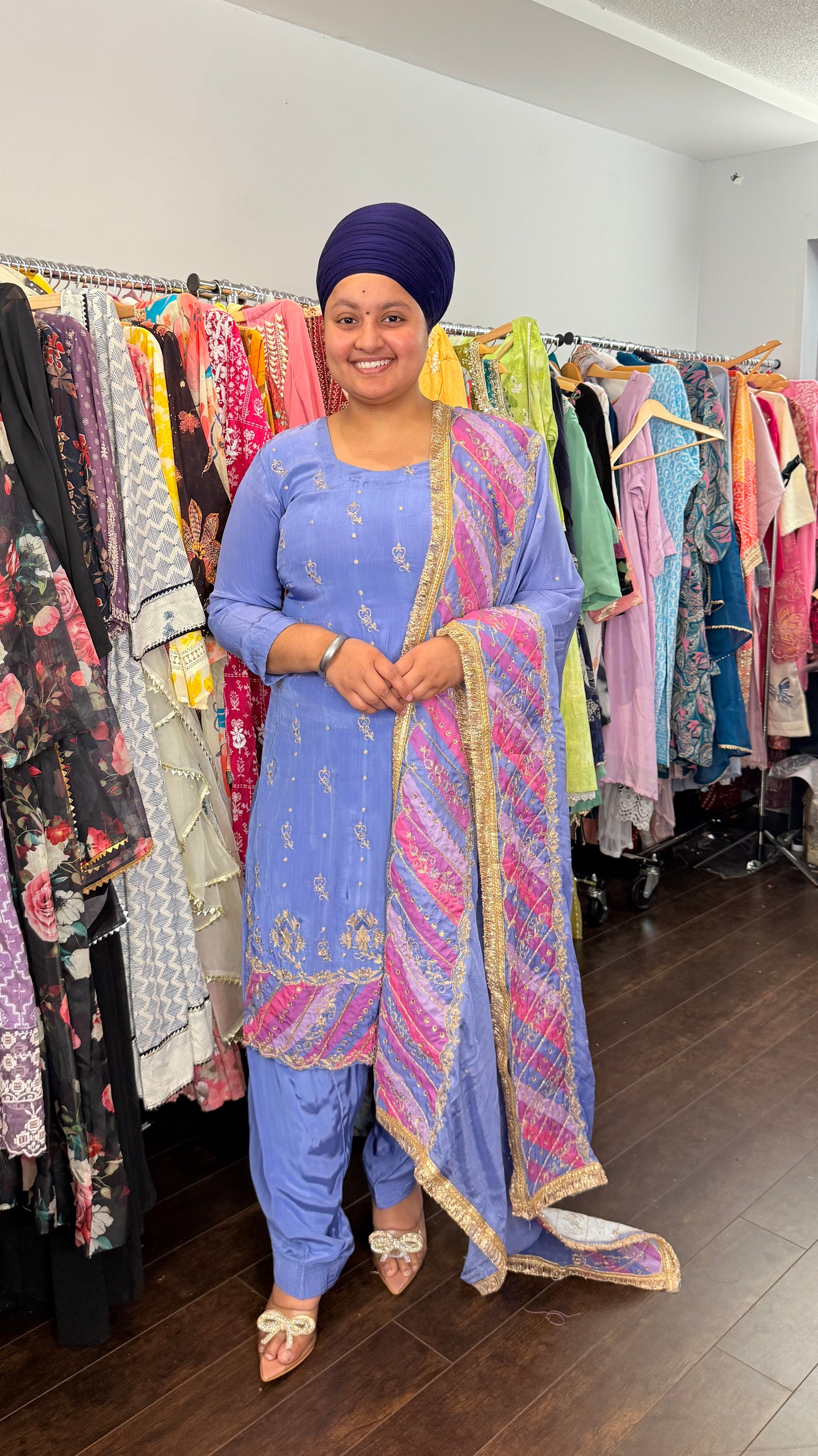 Pure crepe salwar suit