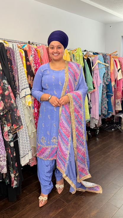 Pure crepe salwar suit