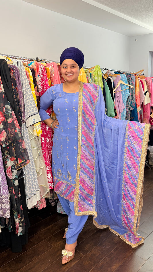 Pure crepe salwar suit