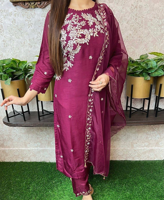 Embroidered suit