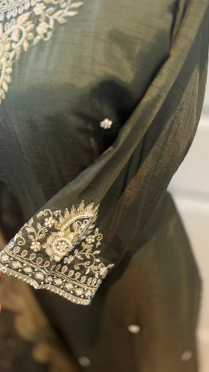 Silk elegant suit