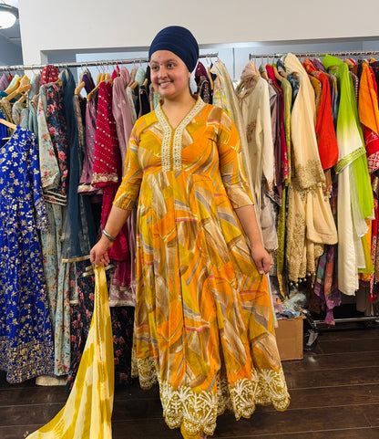 Rayon anarkali suit