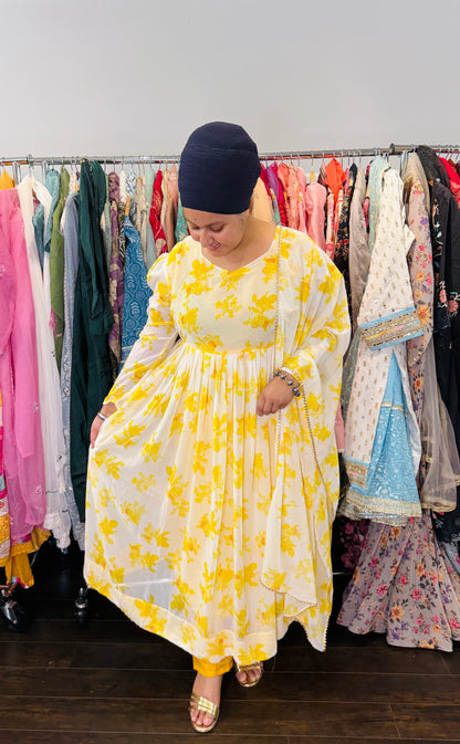Floral frock suit