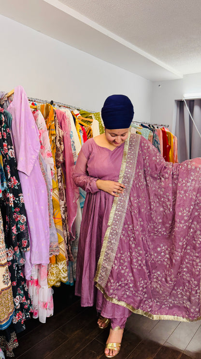 Heavy duptta frock suit