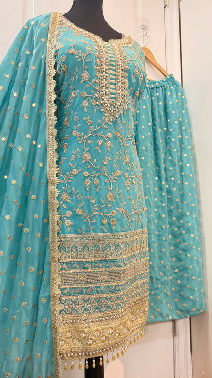 Beautiful heavy georgette party wear suit