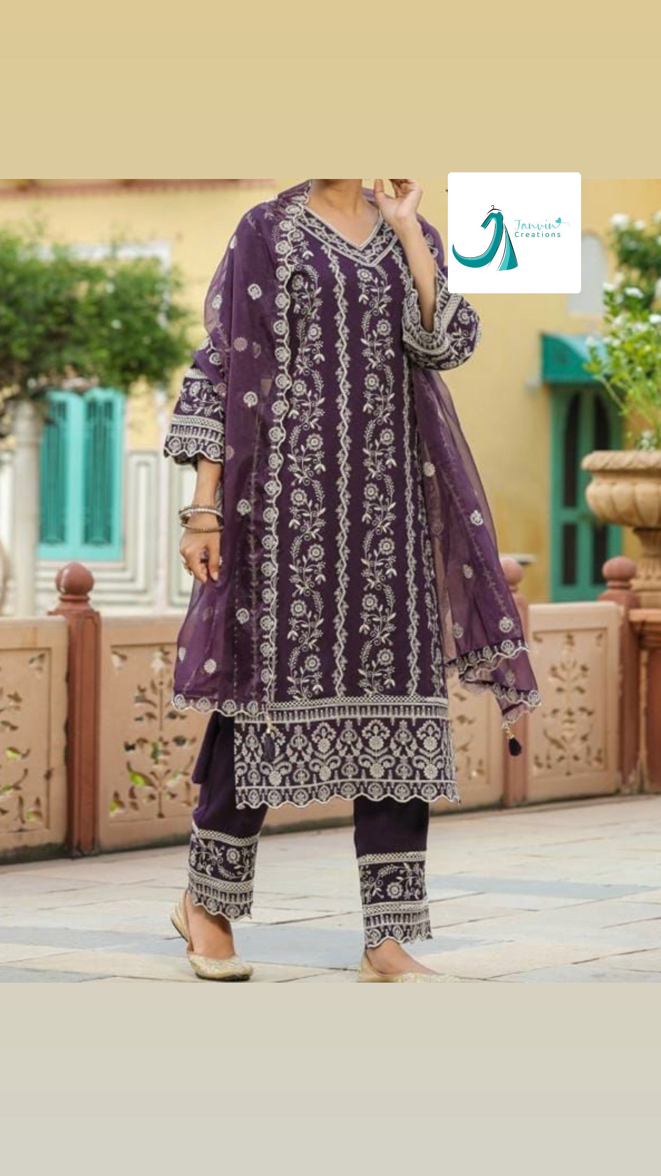 Rayon Pakistani thread work