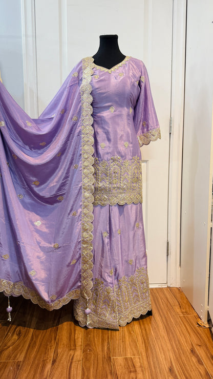 Chinnon party wear palzo suit